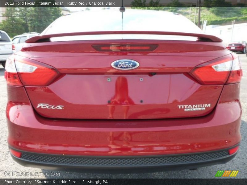 Ruby Red / Charcoal Black 2013 Ford Focus Titanium Sedan