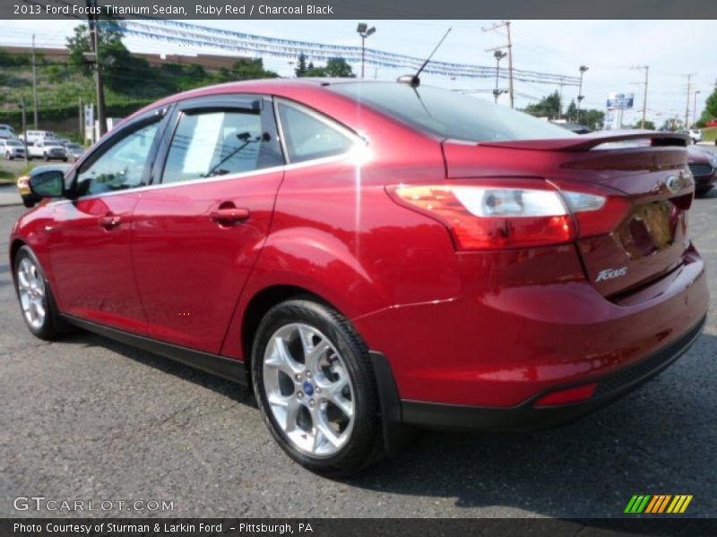 Ruby Red / Charcoal Black 2013 Ford Focus Titanium Sedan