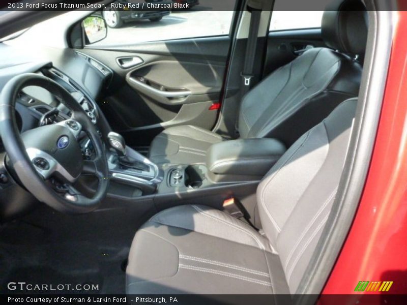 Ruby Red / Charcoal Black 2013 Ford Focus Titanium Sedan