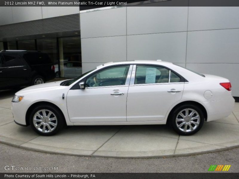White Platinum Metallic Tri-Coat / Light Camel 2012 Lincoln MKZ FWD
