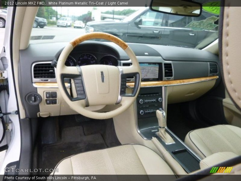 White Platinum Metallic Tri-Coat / Light Camel 2012 Lincoln MKZ FWD