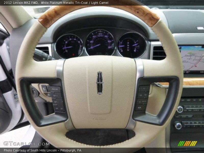 White Platinum Metallic Tri-Coat / Light Camel 2012 Lincoln MKZ FWD
