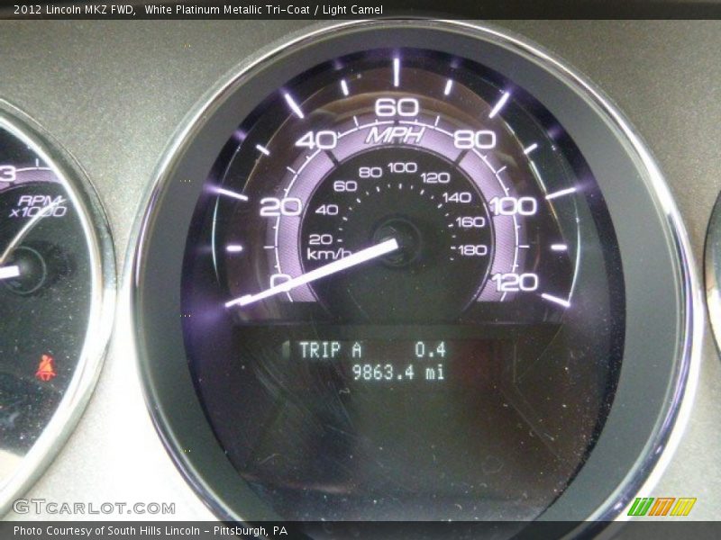 White Platinum Metallic Tri-Coat / Light Camel 2012 Lincoln MKZ FWD