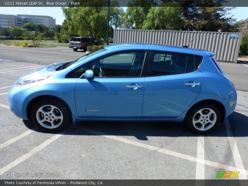 Blue Ocean / Black 2013 Nissan LEAF SV