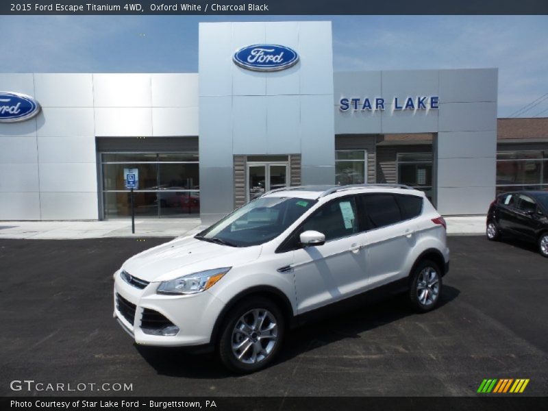 Oxford White / Charcoal Black 2015 Ford Escape Titanium 4WD