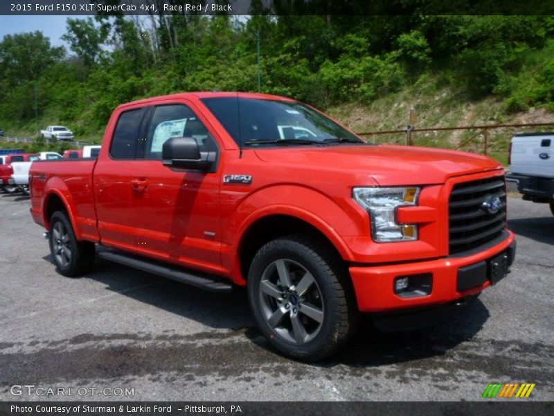 Race Red / Black 2015 Ford F150 XLT SuperCab 4x4