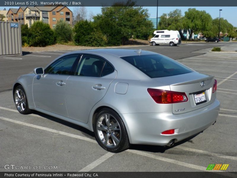 Mercury Metallic / Black 2010 Lexus IS 250