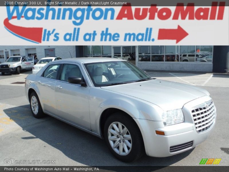 Bright Silver Metallic / Dark Khaki/Light Graystone 2008 Chrysler 300 LX