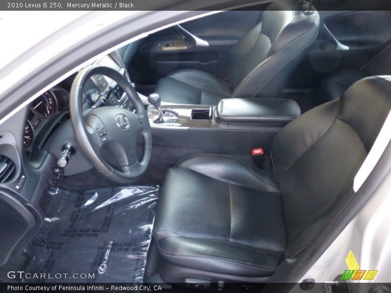 Mercury Metallic / Black 2010 Lexus IS 250