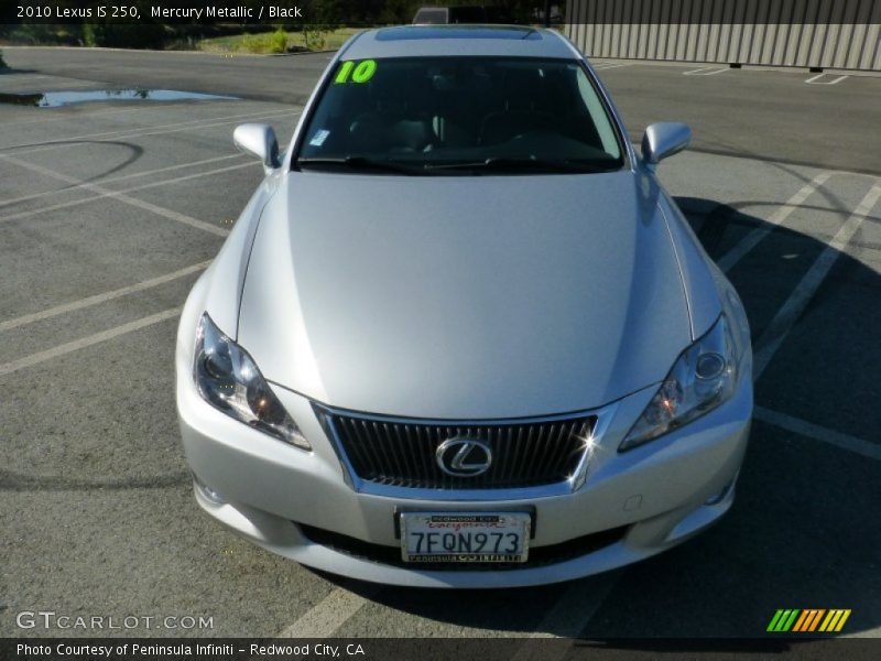 Mercury Metallic / Black 2010 Lexus IS 250
