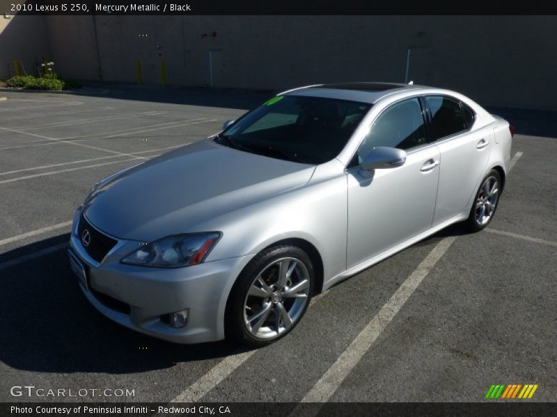 Mercury Metallic / Black 2010 Lexus IS 250