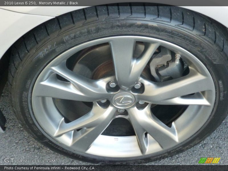 Mercury Metallic / Black 2010 Lexus IS 250
