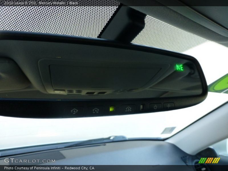 Mercury Metallic / Black 2010 Lexus IS 250