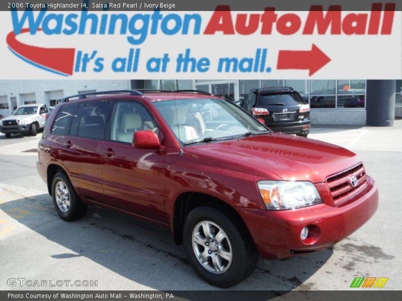 Salsa Red Pearl / Ivory Beige 2006 Toyota Highlander I4
