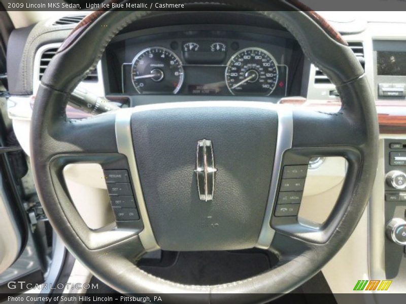 Light Ice Blue Metallic / Cashmere 2009 Lincoln MKS Sedan