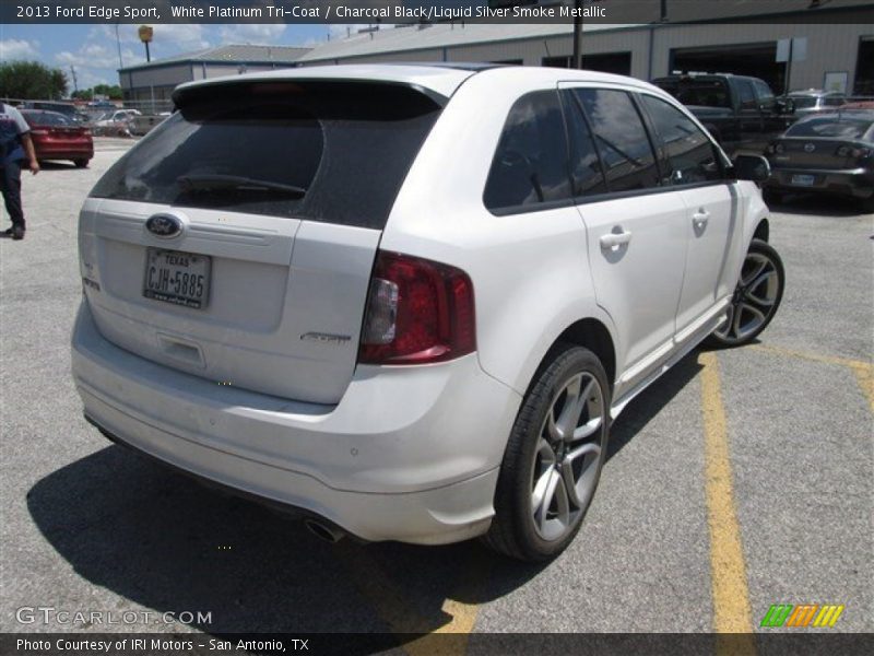 White Platinum Tri-Coat / Charcoal Black/Liquid Silver Smoke Metallic 2013 Ford Edge Sport