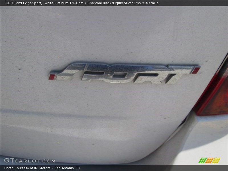 White Platinum Tri-Coat / Charcoal Black/Liquid Silver Smoke Metallic 2013 Ford Edge Sport