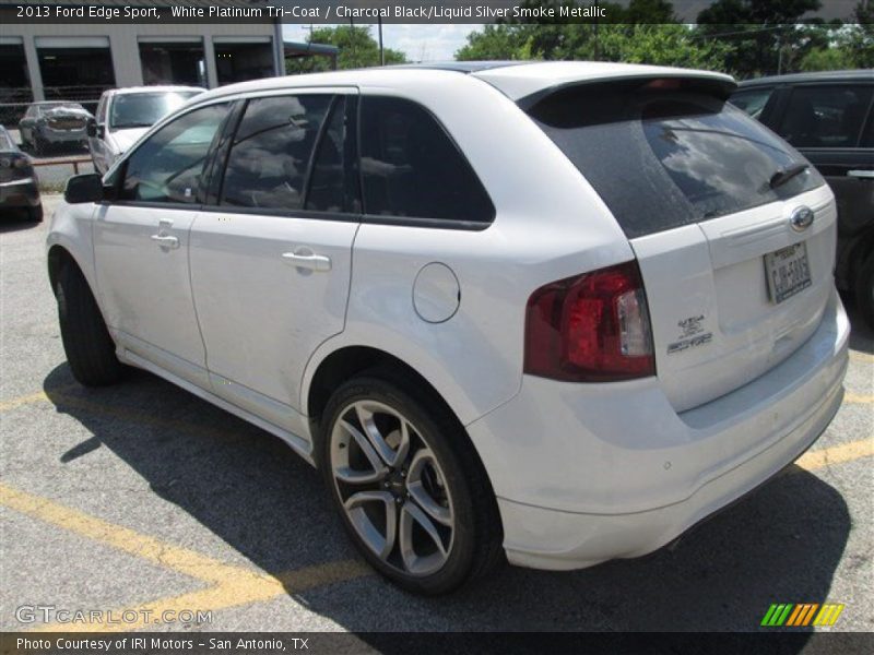 White Platinum Tri-Coat / Charcoal Black/Liquid Silver Smoke Metallic 2013 Ford Edge Sport
