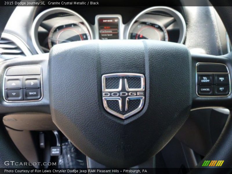 Granite Crystal Metallic / Black 2015 Dodge Journey SE