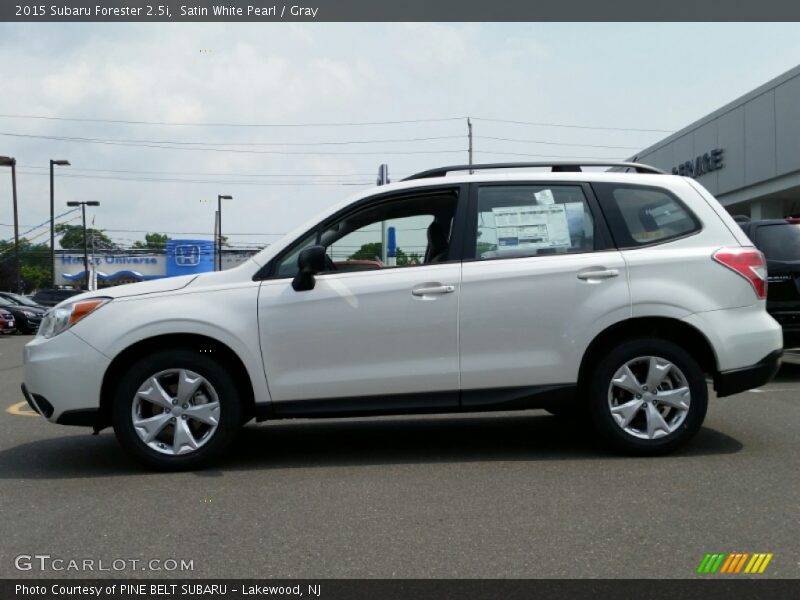 Satin White Pearl / Gray 2015 Subaru Forester 2.5i