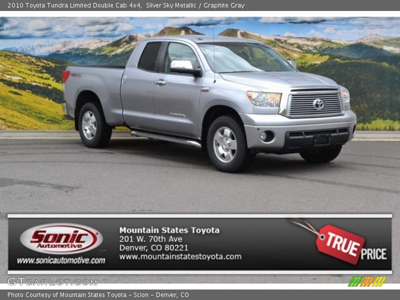 Silver Sky Metallic / Graphite Gray 2010 Toyota Tundra Limited Double Cab 4x4