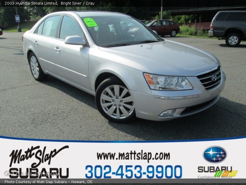 Bright Silver / Gray 2009 Hyundai Sonata Limited