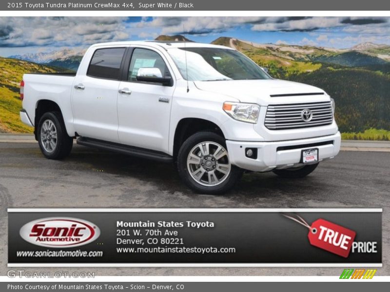 Super White / Black 2015 Toyota Tundra Platinum CrewMax 4x4