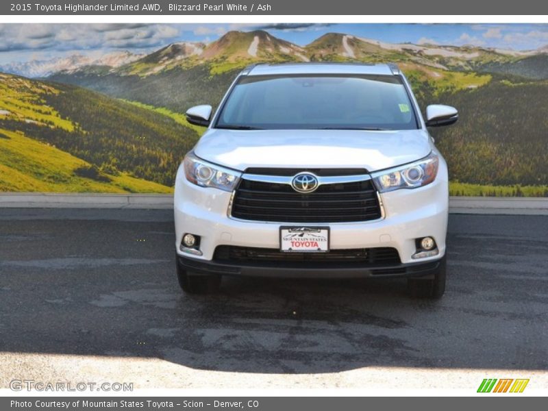 Blizzard Pearl White / Ash 2015 Toyota Highlander Limited AWD