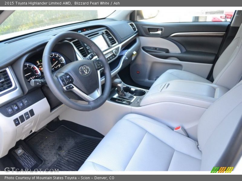 Blizzard Pearl White / Ash 2015 Toyota Highlander Limited AWD