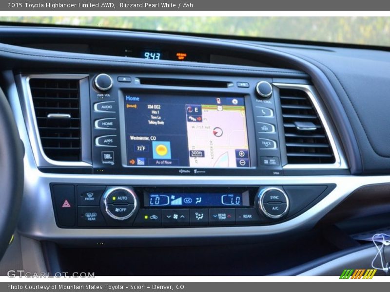 Blizzard Pearl White / Ash 2015 Toyota Highlander Limited AWD