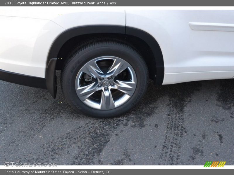 Blizzard Pearl White / Ash 2015 Toyota Highlander Limited AWD