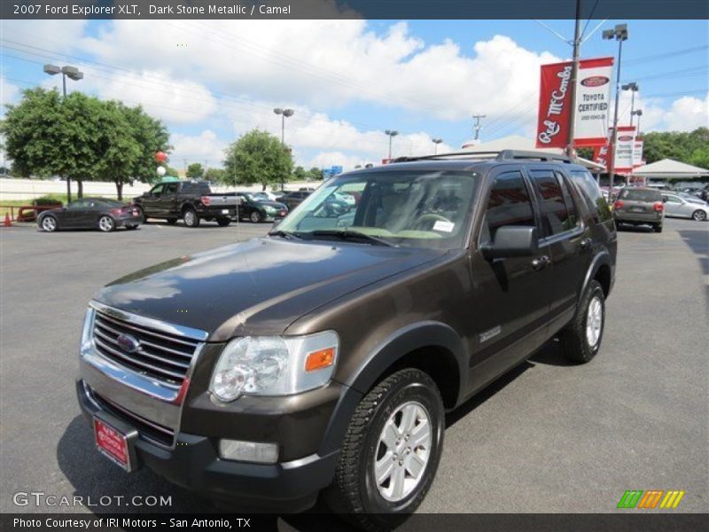 Dark Stone Metallic / Camel 2007 Ford Explorer XLT