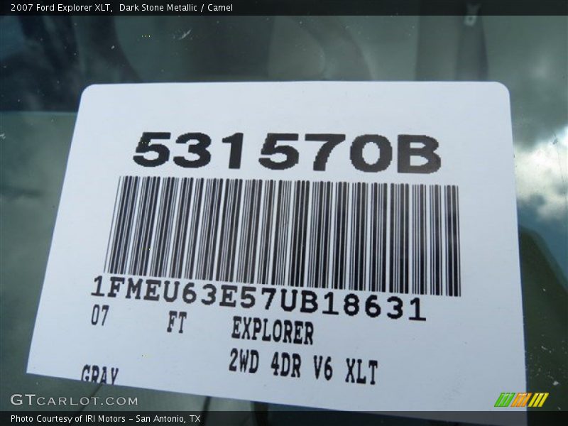 Dark Stone Metallic / Camel 2007 Ford Explorer XLT