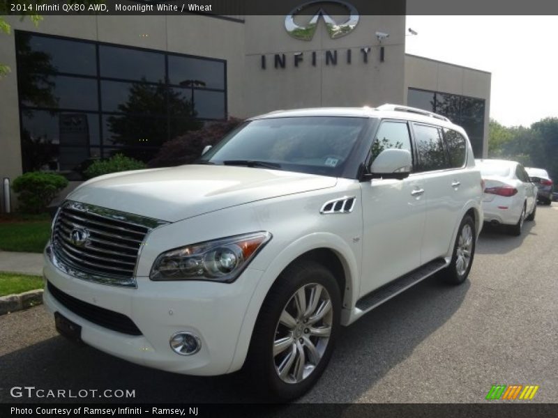 Moonlight White / Wheat 2014 Infiniti QX80 AWD