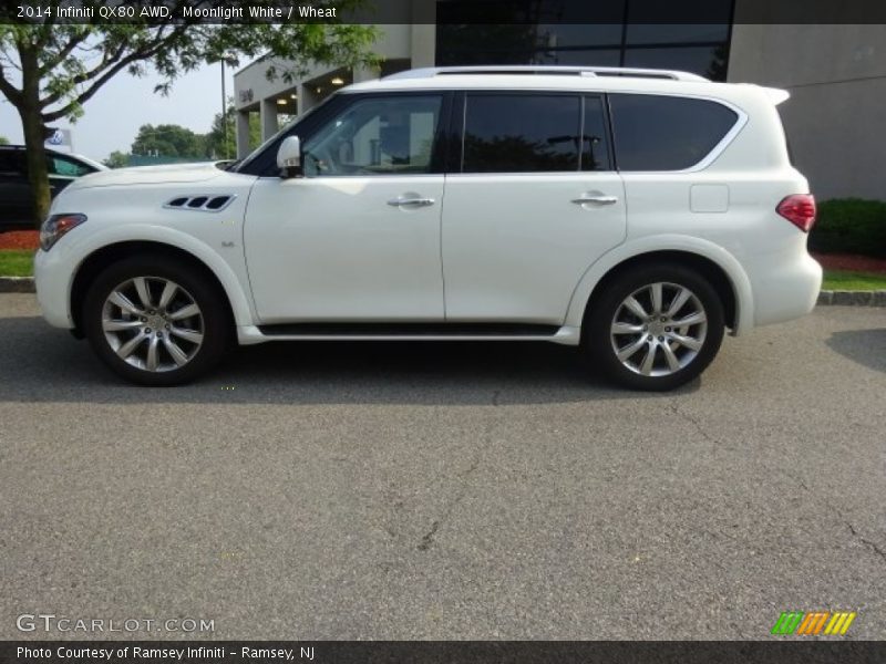 Moonlight White / Wheat 2014 Infiniti QX80 AWD