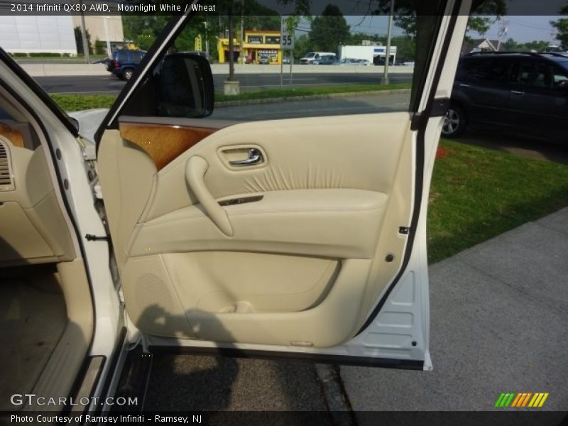 Moonlight White / Wheat 2014 Infiniti QX80 AWD