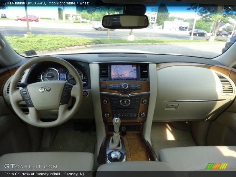Moonlight White / Wheat 2014 Infiniti QX80 AWD