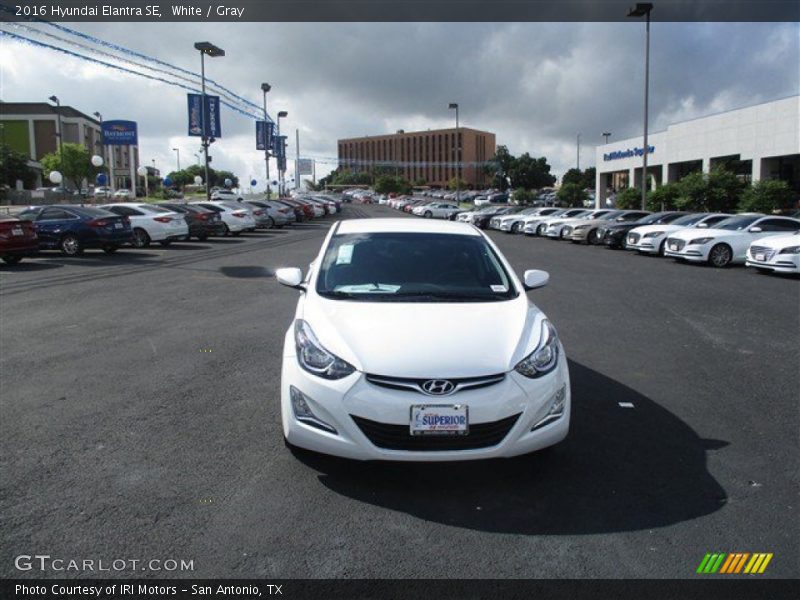 White / Gray 2016 Hyundai Elantra SE