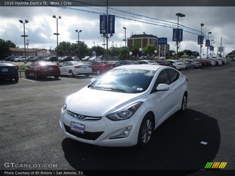 White / Gray 2016 Hyundai Elantra SE