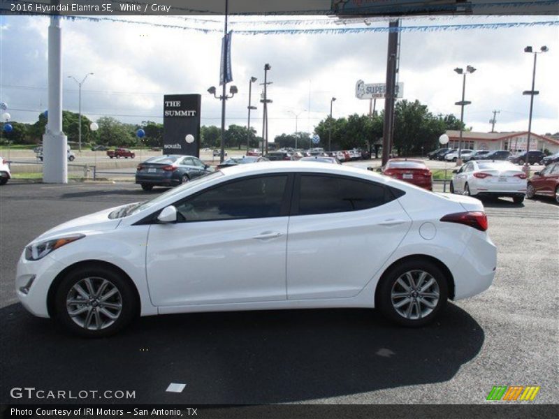 White / Gray 2016 Hyundai Elantra SE