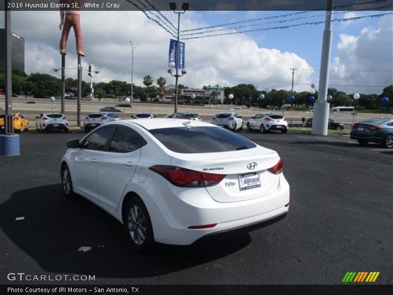 White / Gray 2016 Hyundai Elantra SE