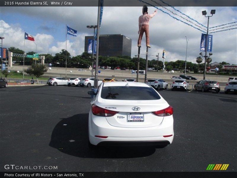 White / Gray 2016 Hyundai Elantra SE
