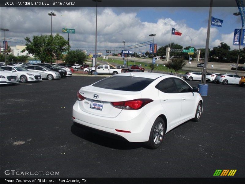 White / Gray 2016 Hyundai Elantra SE