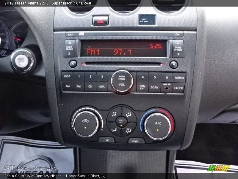 Super Black / Charcoal 2012 Nissan Altima 2.5 S