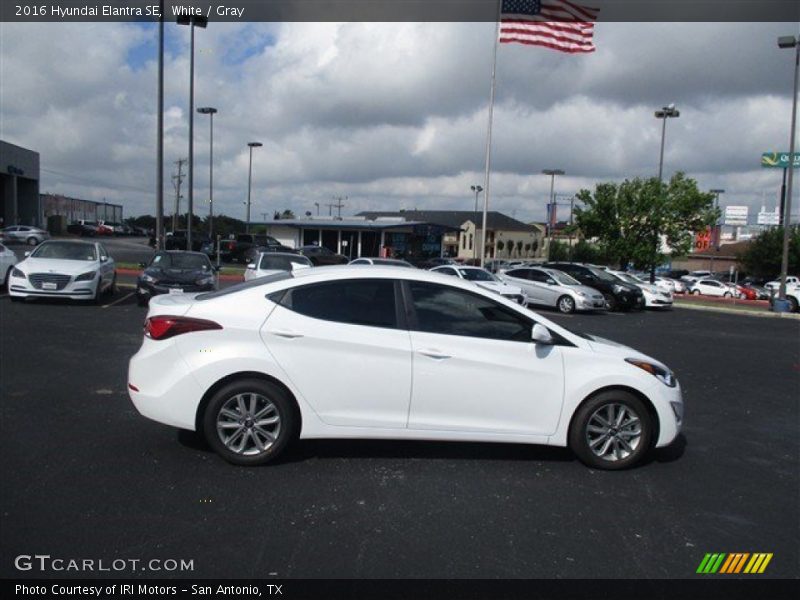 White / Gray 2016 Hyundai Elantra SE