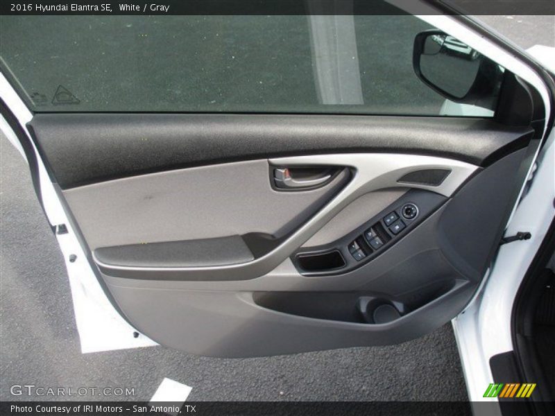 White / Gray 2016 Hyundai Elantra SE