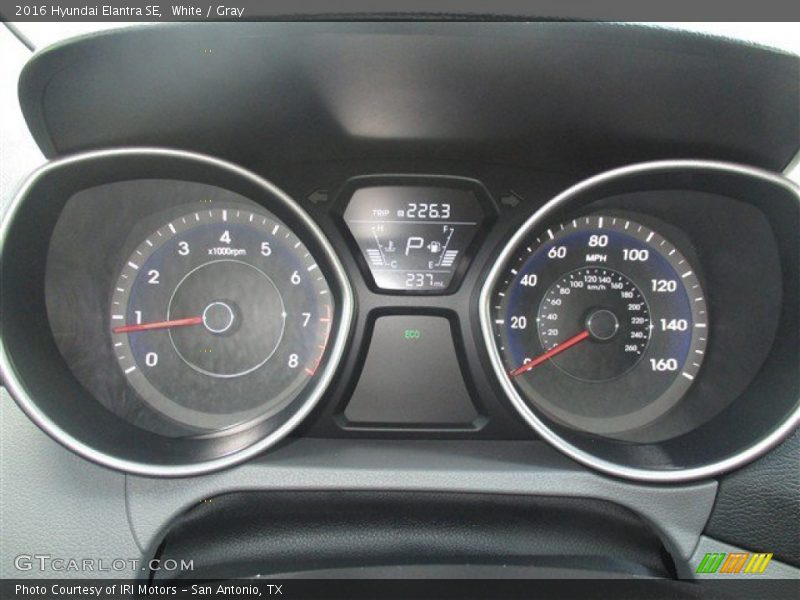 White / Gray 2016 Hyundai Elantra SE