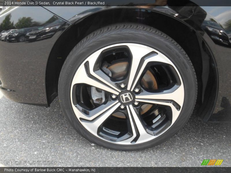 Crystal Black Pearl / Black/Red 2014 Honda Civic Si Sedan