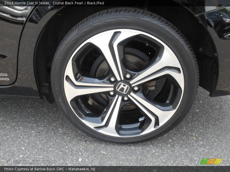 Crystal Black Pearl / Black/Red 2014 Honda Civic Si Sedan