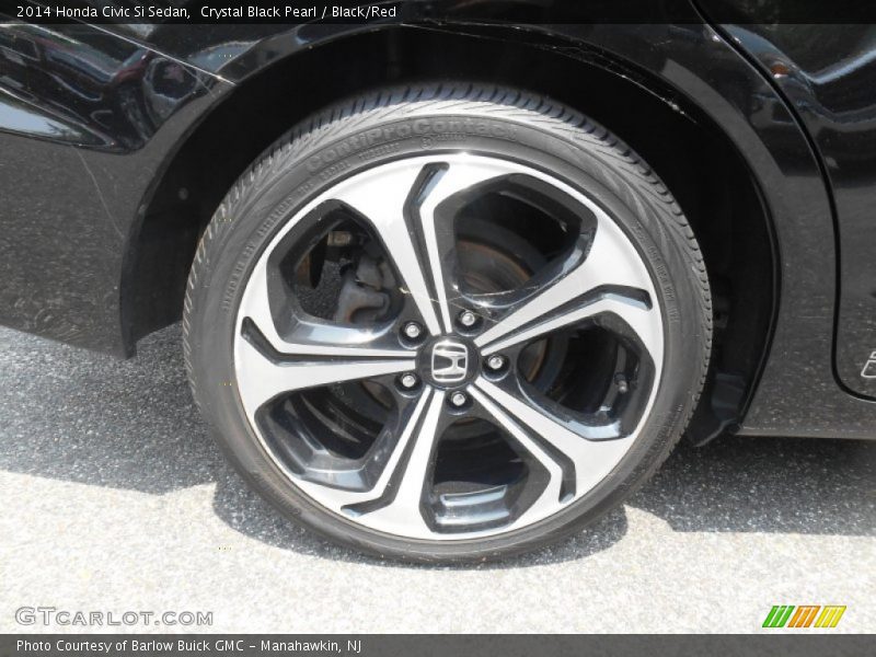 Crystal Black Pearl / Black/Red 2014 Honda Civic Si Sedan